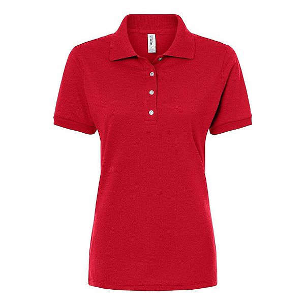 

Женская футболка dri-power polo Jerzees, True Red, Красный, Женская футболка dri-power polo Jerzees, True Red
