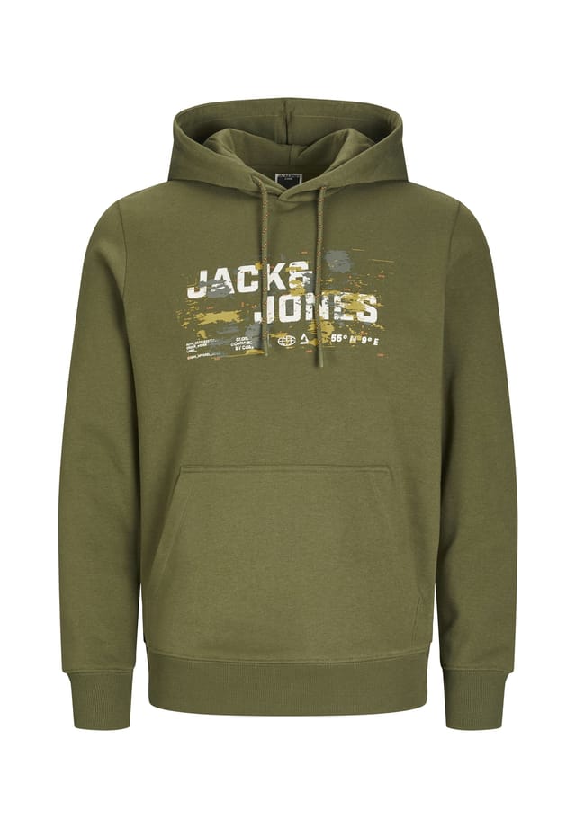

Толстовка с капюшоном для активного отдыха Jack & Jones, зеленый