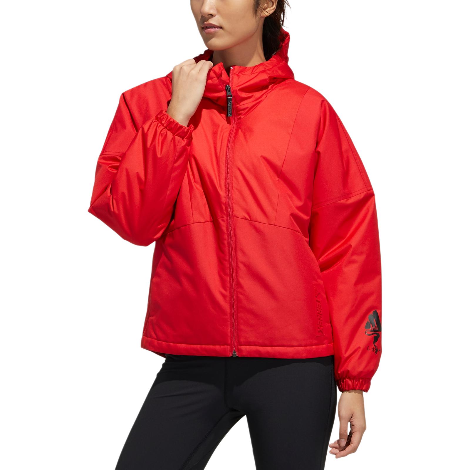 Куртки и пальто W CN женские светло-алые Adidas, красный — фото 3