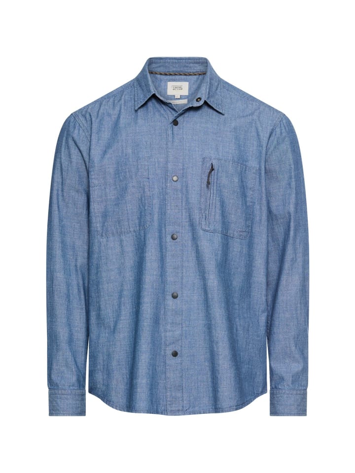 

Рубашка с длинными рукавами из чистого хлопка синего цвета. Camel Active