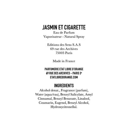 Etat Libre D Orange Etat Libre D'Orange Jasmin Et Cigarette Eau De Parfum Spray 3.38 Fl Oz — фото 3
