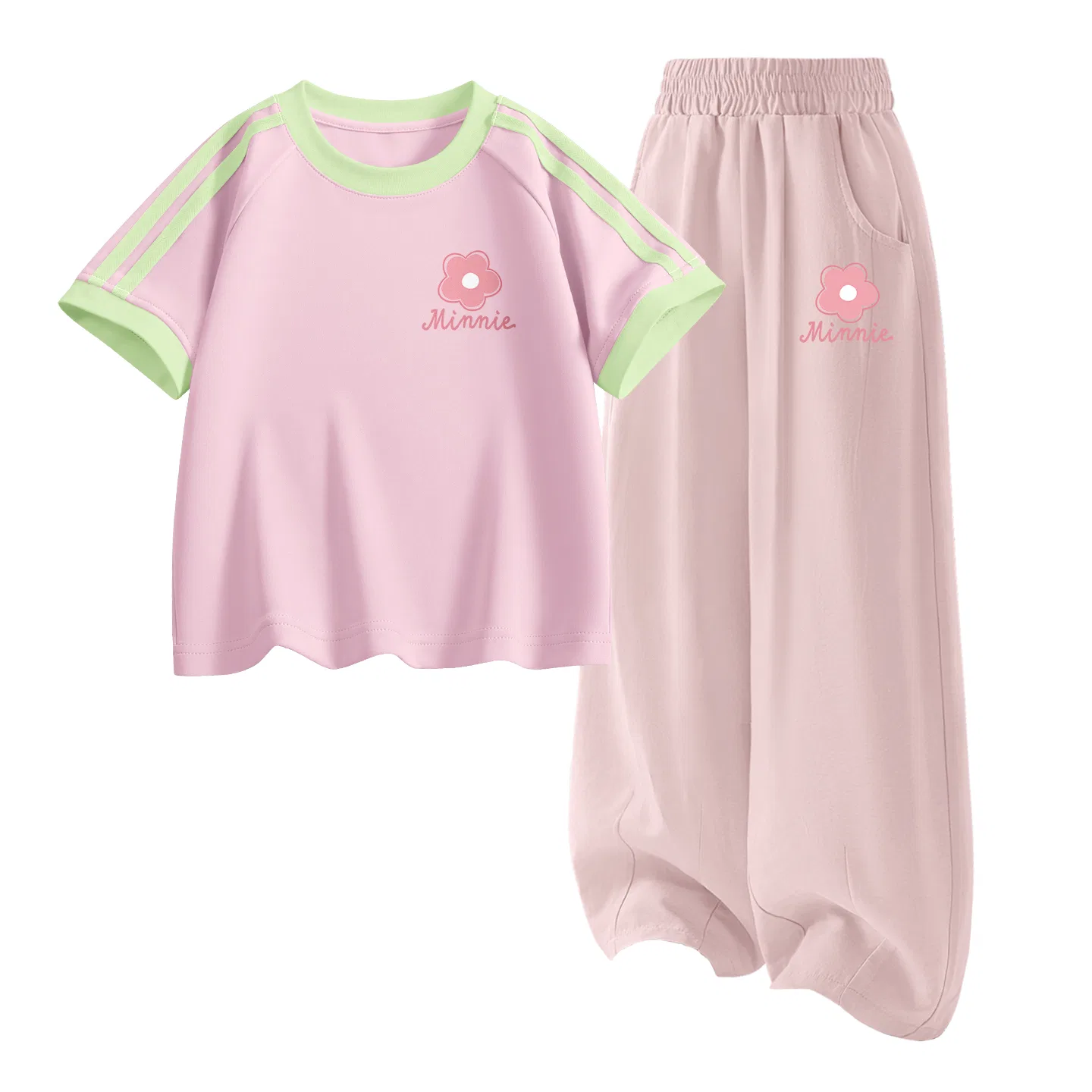 Детский спортивный костюм Casual Sportswear 2 Piece Set Disney, Di Smiling Nini K Mousse Pink+Di Smile Nini K Rose Pink — фото 4