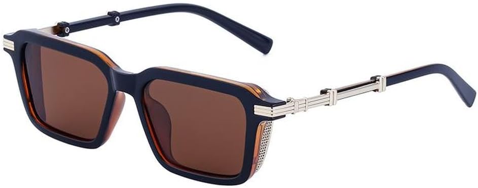 

Маленькие прямоугольные солнцезащитные очки в стиле панк для мужчин и женщин, роскошные винтажные солнцезащитные очки в стиле стимпанк, мужские очки-абажуры LVTFCO, C8blackbrown