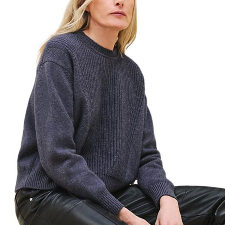 

Кашемировый свитер женский синий Hermes
