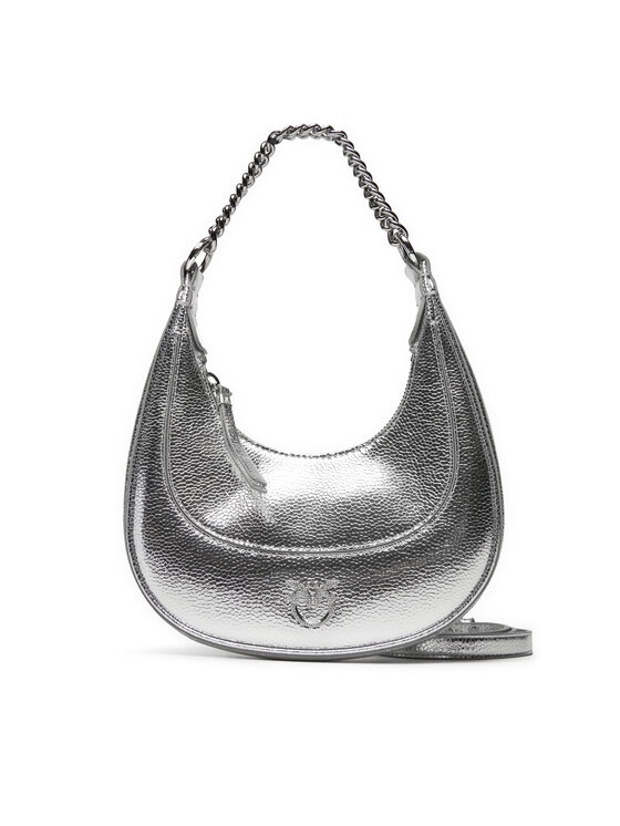 

Сумочка Brioche Hobo Mini AI 24-25 PLTT 101433 A204 Pinko, серебряный, Серебристый, Сумочка Brioche Hobo Mini AI 24-25 PLTT 101433 A204 Pinko, серебряный