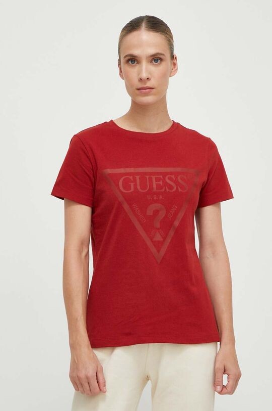 

Футболка из хлопка Guess, красный