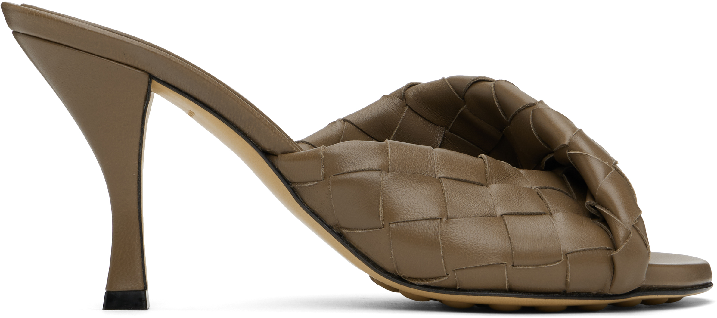 Коричневые босоножки Blink Heeled Bottega Veneta
