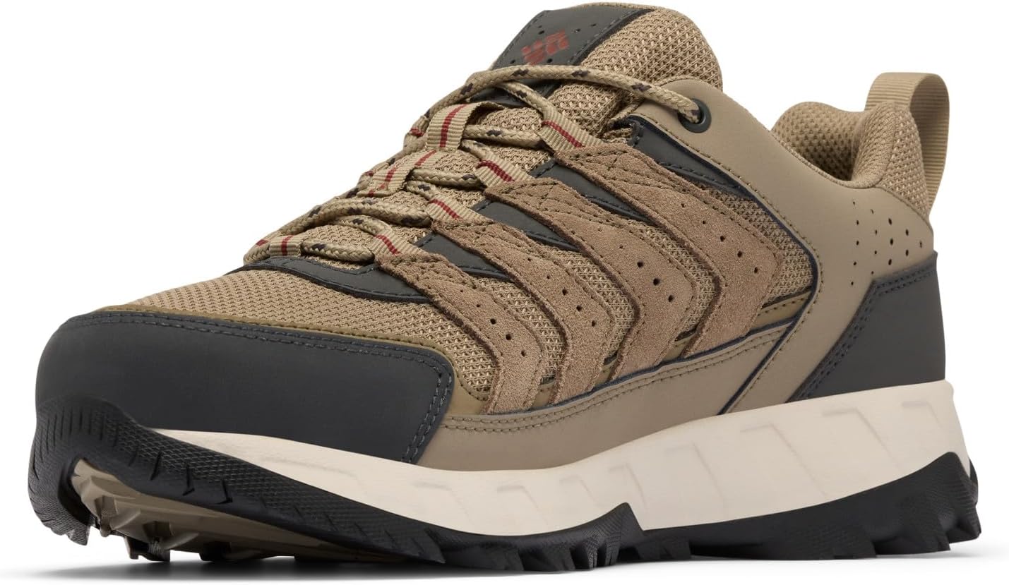 Columbia мужские Strata Trail Low Waterproof туристические ботинки, Pebble/Spice — фото 4