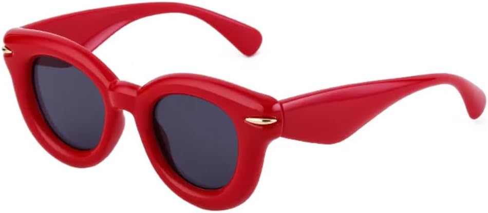 

Солнцезащитные очки с защитой UV400 | Толстая оправа с цветными заклепками, «кошачий глаз» | для женщин и мужчин, для занятий спортом на открытом воздухе и вождения DSVIGF, C2 Red