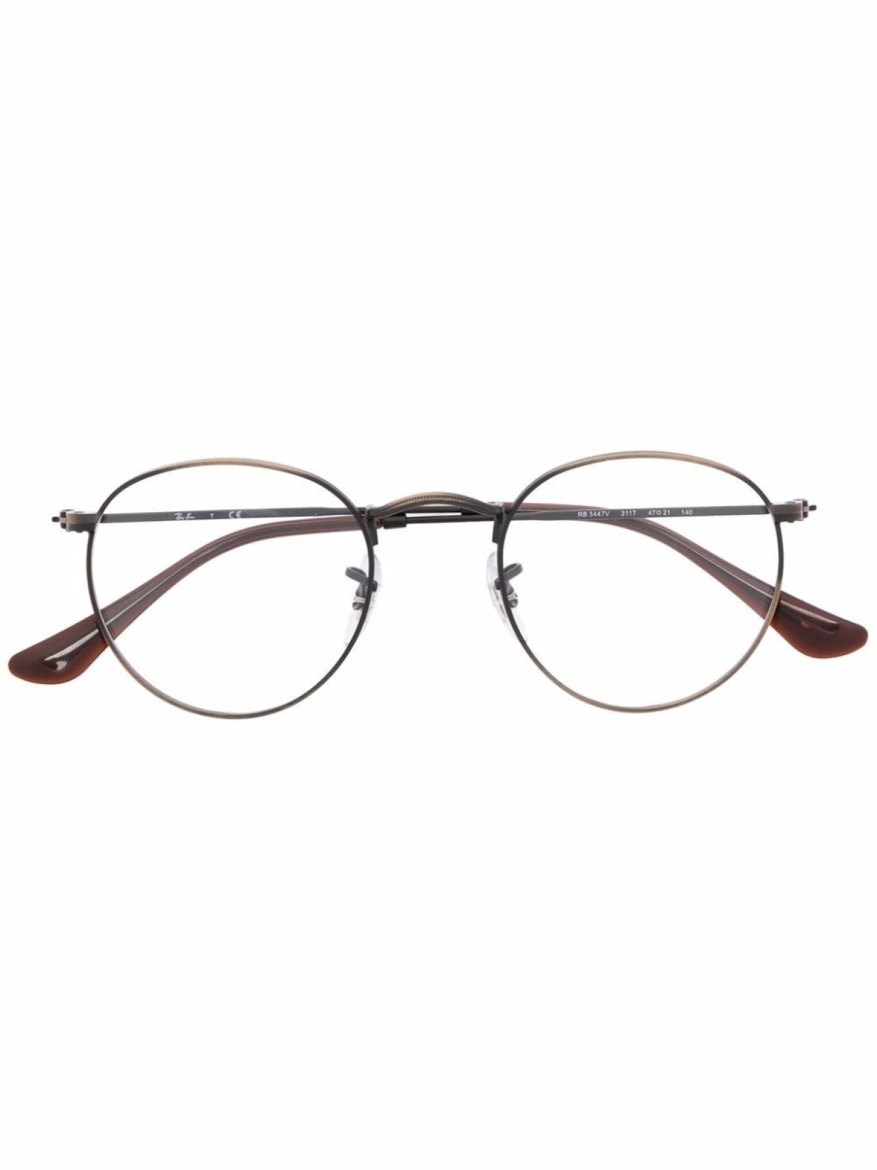 

Очки в круглой оправе Ray-Ban, коричневый