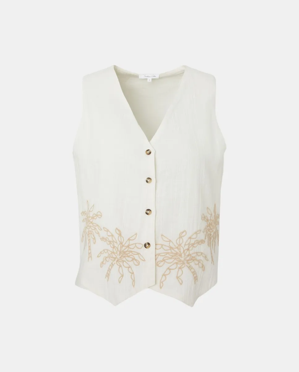 

Жилет женский однотонный Southern Cotton, белый