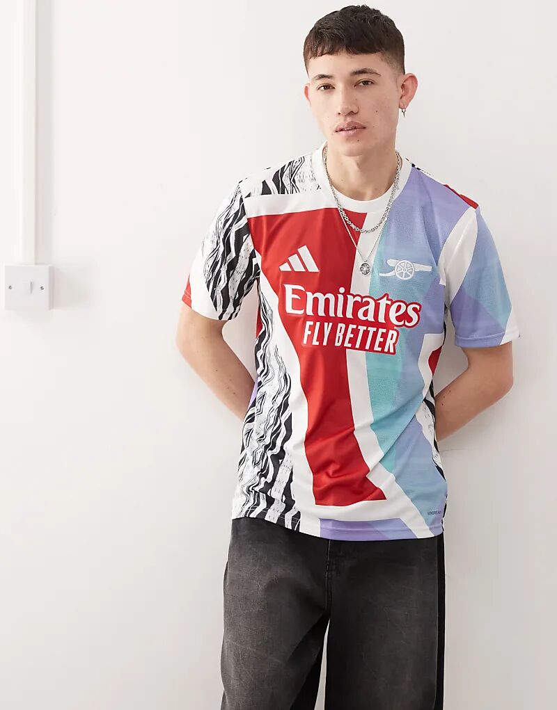

Футболка adidas Football Arsenal pre с принтом в красно-бело-синем цвете adidas performance