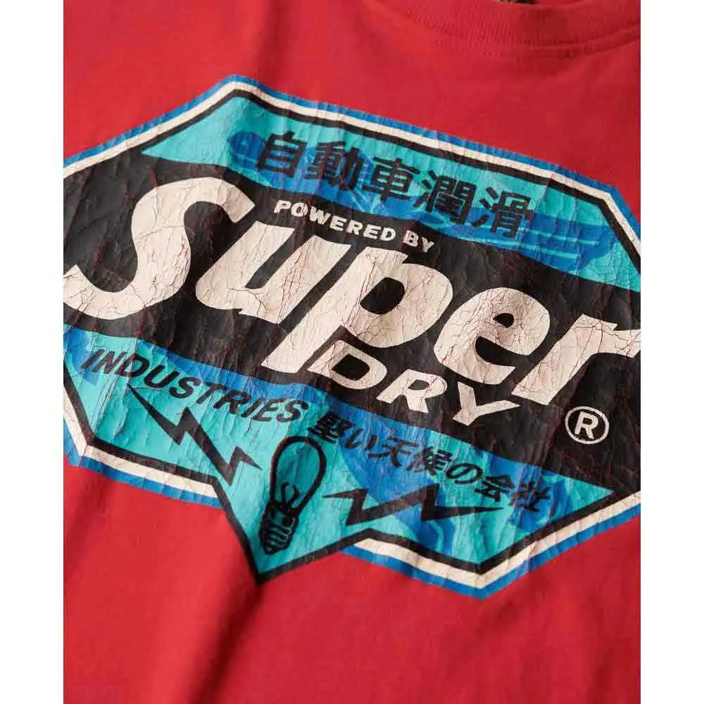 Футболка с коротким рукавом Superdry Gasoline Graphic Relaxed, красный — фото 2