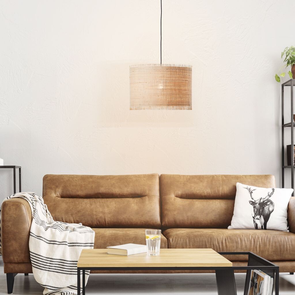 

[T] BRILLIANT Подвесной светильник Nature RAFFY | Подвесной светильник с абажуром из морских водорослей | регулируемый | с укорачиваемым кабелем | Высота 18,2 см, диаметр 45 см | Розетка E27 макс. 60 Вт | из металла/морской травы натурального/че...