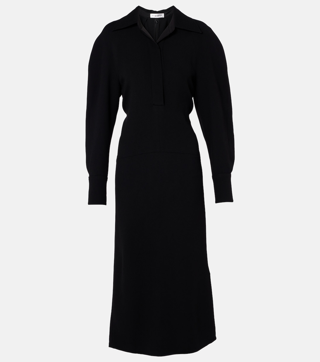 

Собранное платье миди Victoria Beckham, черный