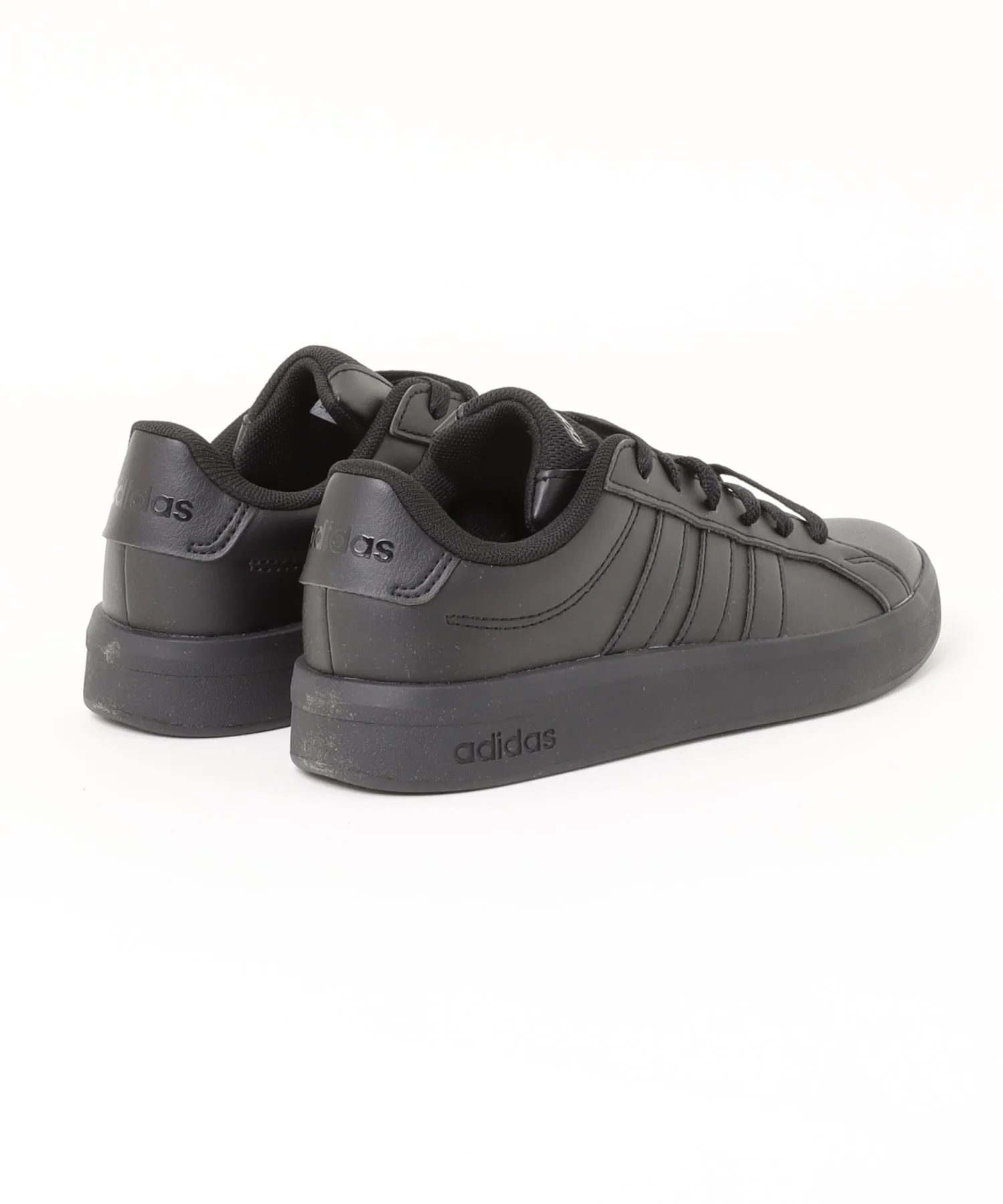 Кроссовки из синтетической кожи с регулируемыми шнурками GRANDCOURT 3.0 J adidas чёрные — фото 2