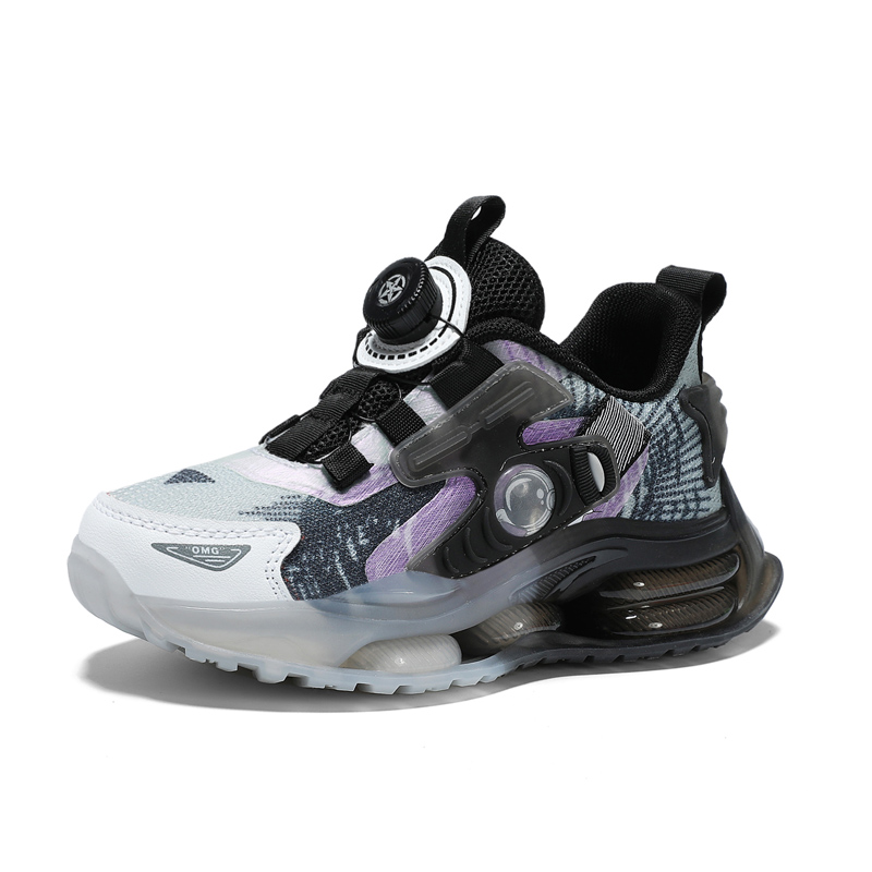 

Противоскользящие и износостойкие дышащие низкие детские кроссовки для бега KUPE, серый