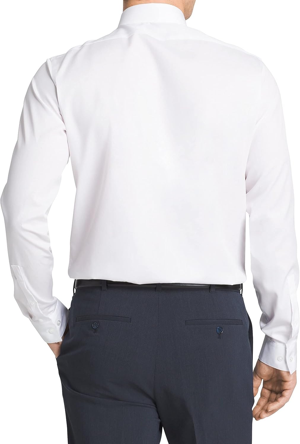 Мужская рубашка Calvin Klein Slim Fit с рисунком «елочка» без желтизны, White — фото 2