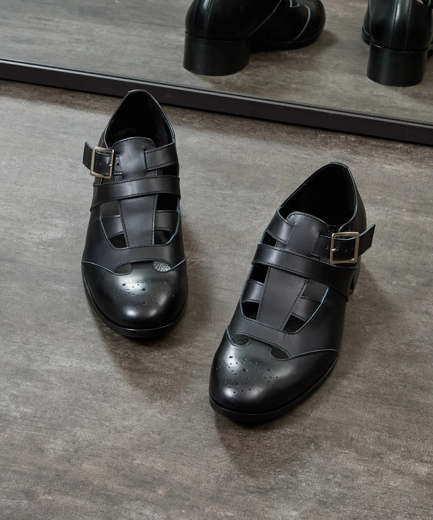 PADRONE / BL GURRKHA SHOES Кожаные туфли гуркхов, коровья кожа, сделано в Японии / PU8394-2010