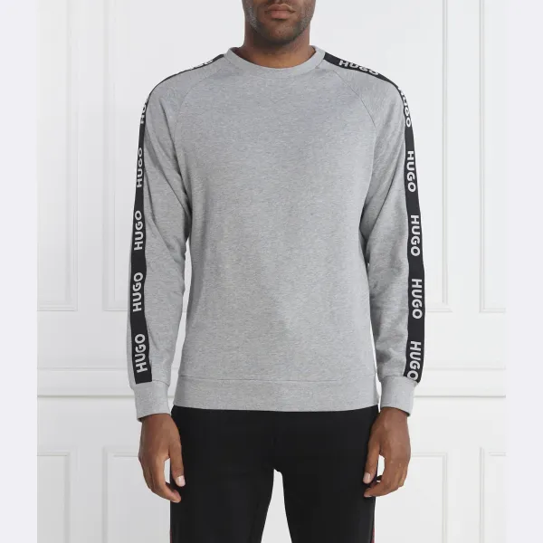 

Толстовка стандартного кроя со спортивным логотипом Hugo, серый