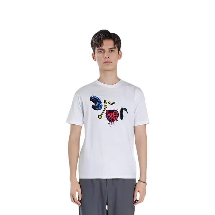 Футболка мужская Dior x Travis Scott с принтом, белый — фото 3