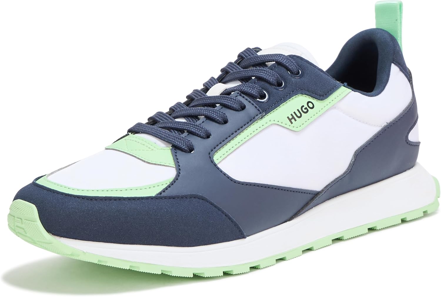 

Мужские кроссовки для бега Hugo Mens Icelin из нейлона, белый/зеленый/серый