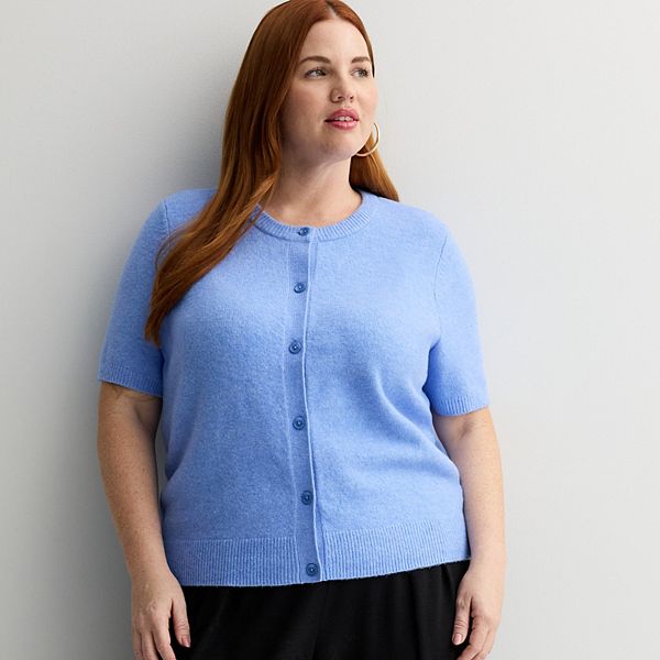 

Уютный кардиган с коротким рукавом Plus size Nine West, Victoria Peri