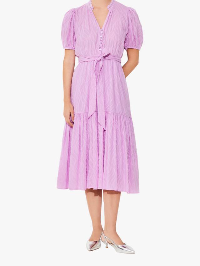 

Платье миди Carla из органического хлопка с поясом SUNCOO, Lilac