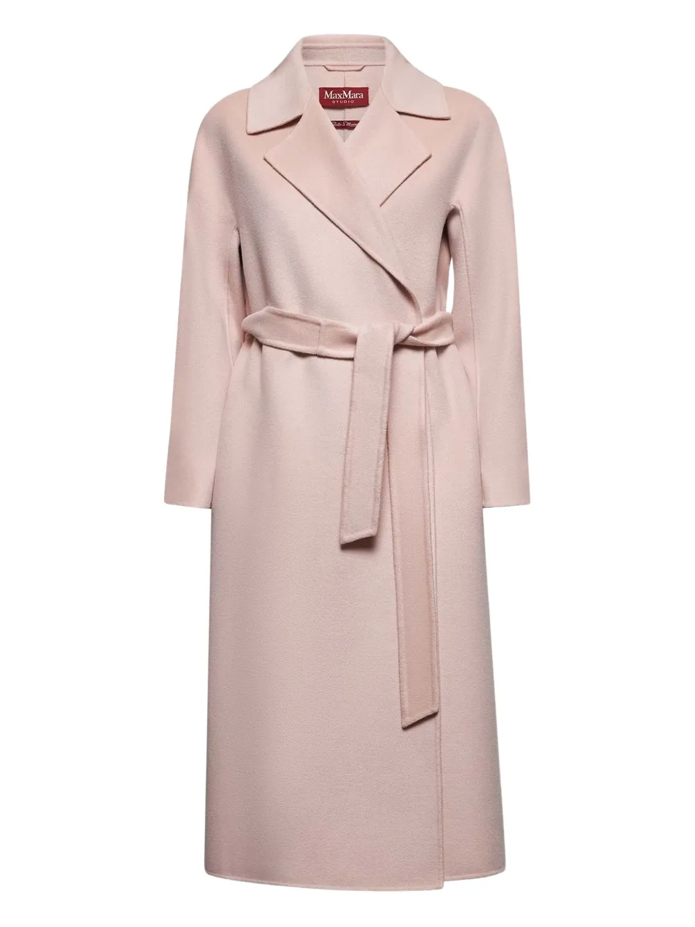 

Шерстяное пальто с поясом MAX MARA, розовый