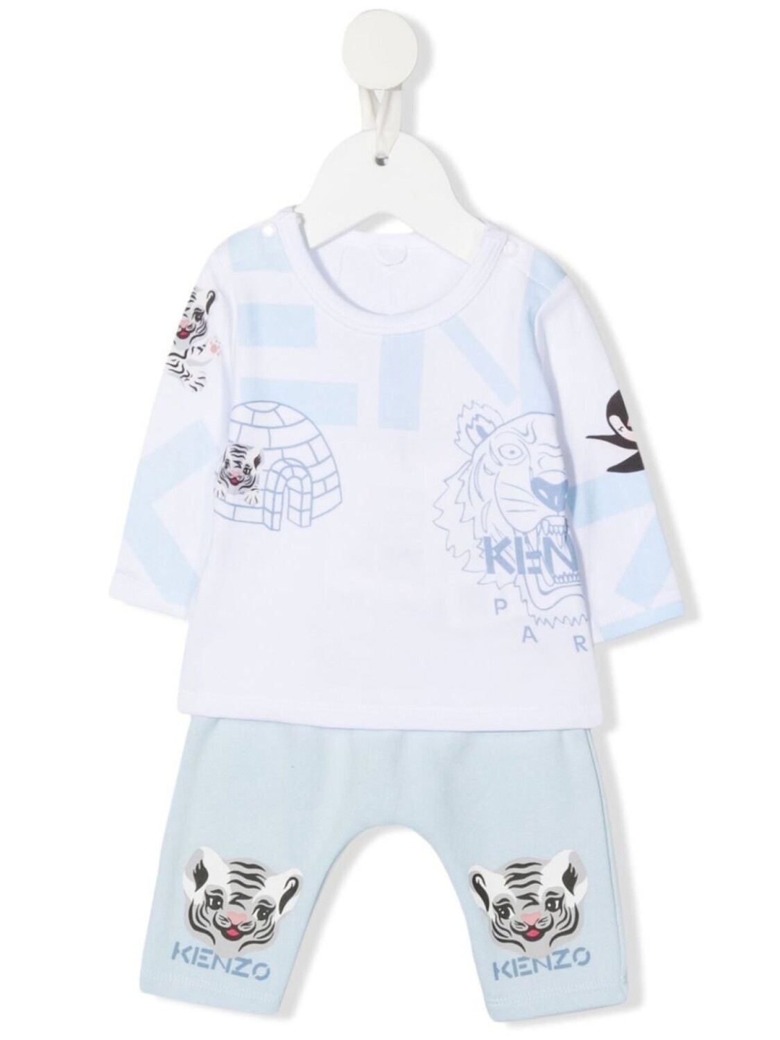

Kenzo Kids спортивный костюм с графичным принтом, белый