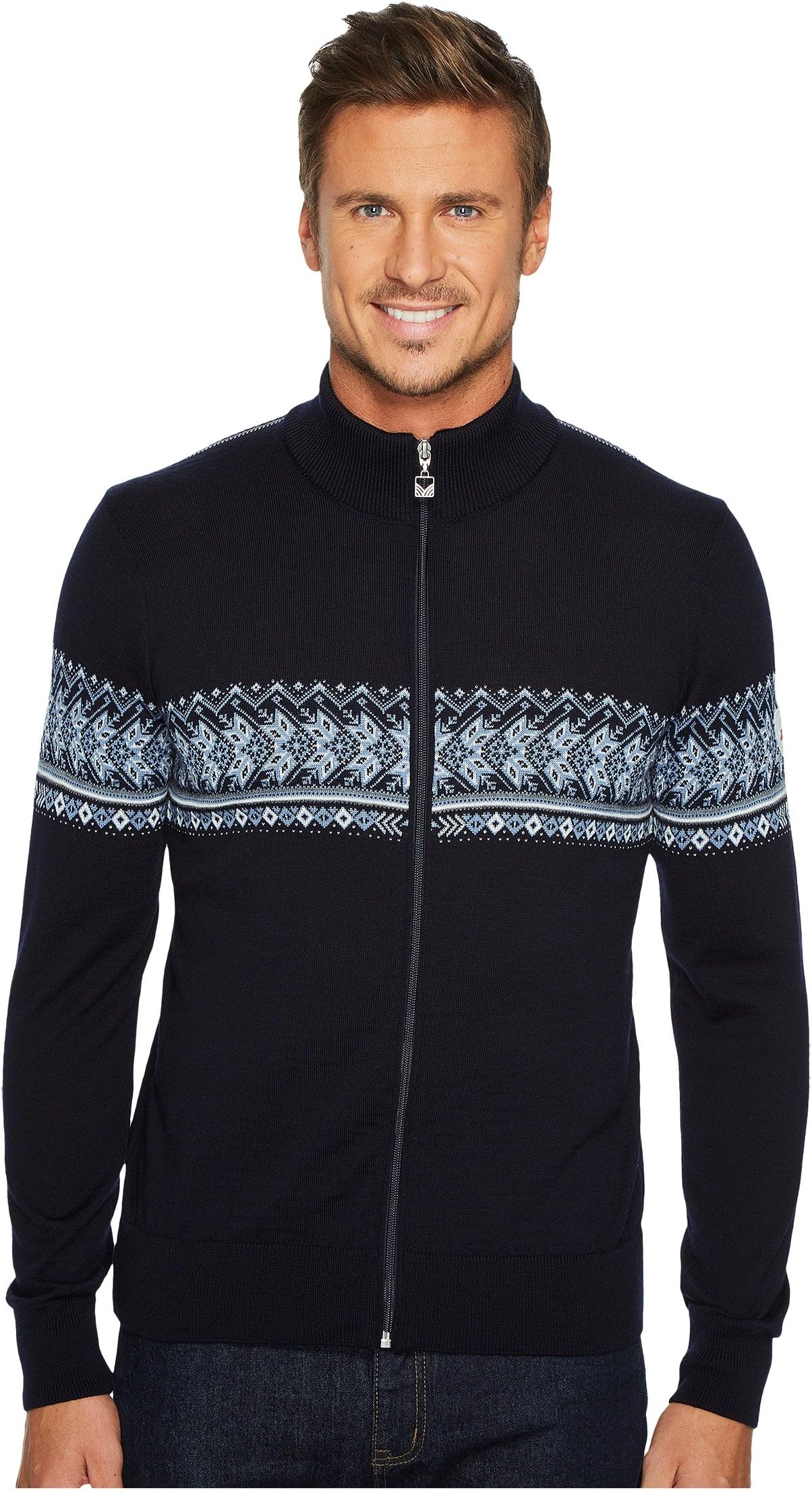 

Свитер Dale of Norway Men's Hovden Jacket, C-Navy/Off-White/Blue Shadow/Smoke