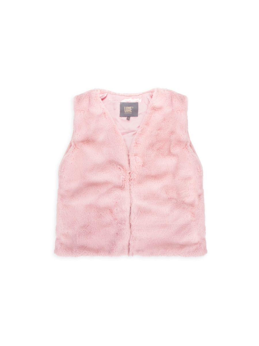 

Жилет из искусственного меха кролика Luxe Faux Fur, розовый