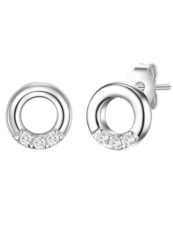 

Glanzstücke München Серьги-гвоздики из стерлингового серебра с кубическим цирконием в серебряной оправе