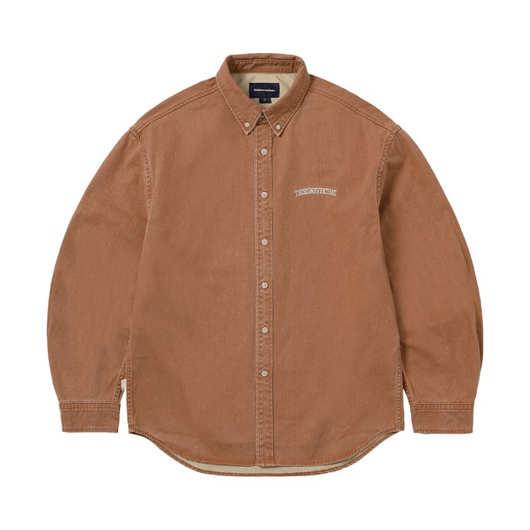 

Рубашка thisisneverthat Washed Denim Shirt 'Orange', оранжевый