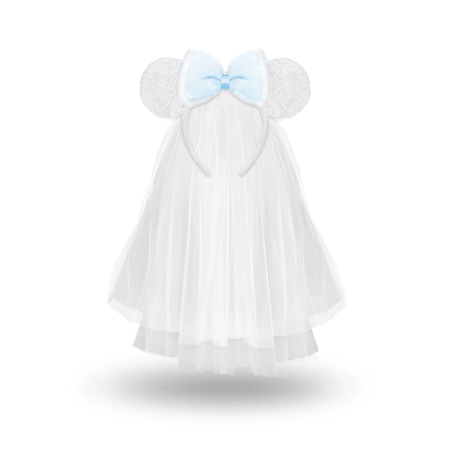 Женская повязка на голову из полиэстера серии Minnie Disney, Classic Minnie Veil-Blue