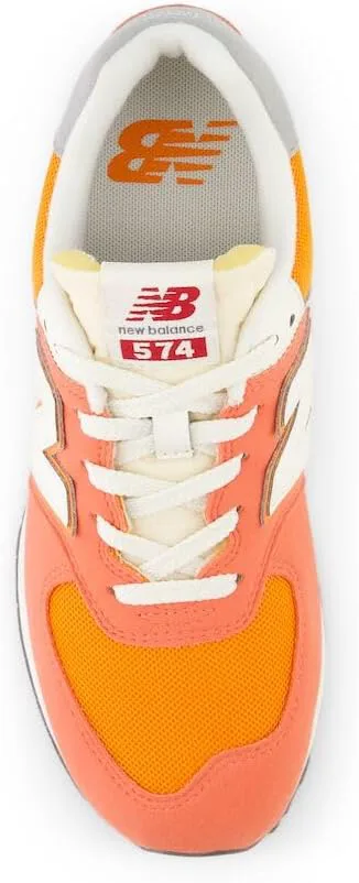 Кроссовки New Balance Kids' 574 V1 на шнуровке, красно-белый — фото 4