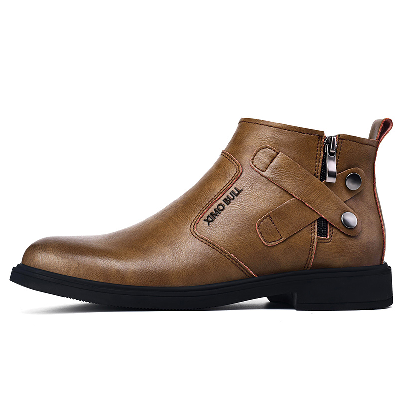 

XIMO BULL Мужские повседневные кроссовки мид-топ черно-белые с винтажной коричневой флисовой подкладкой, цвет Vintage Brown Fleece-Lined