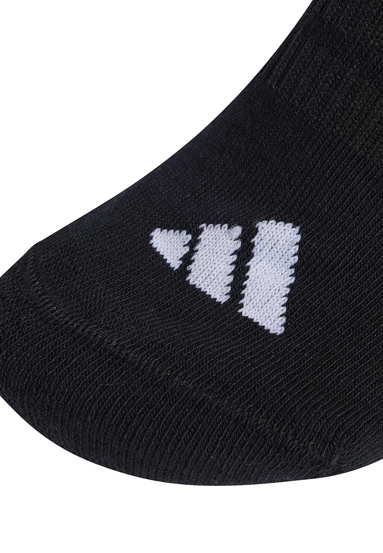 Носки женские, низкие, с мягкой подкладкой, 3 пары Adidas, белый/черный — фото 3