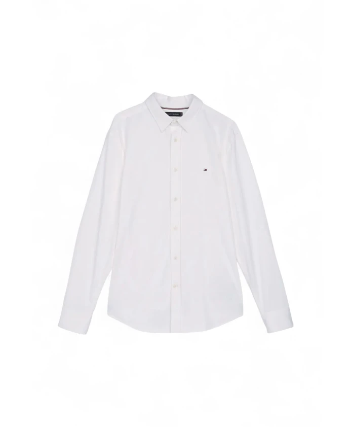 

Приталенная рубашка из трикотажа. Tommy Hilfiger, белый