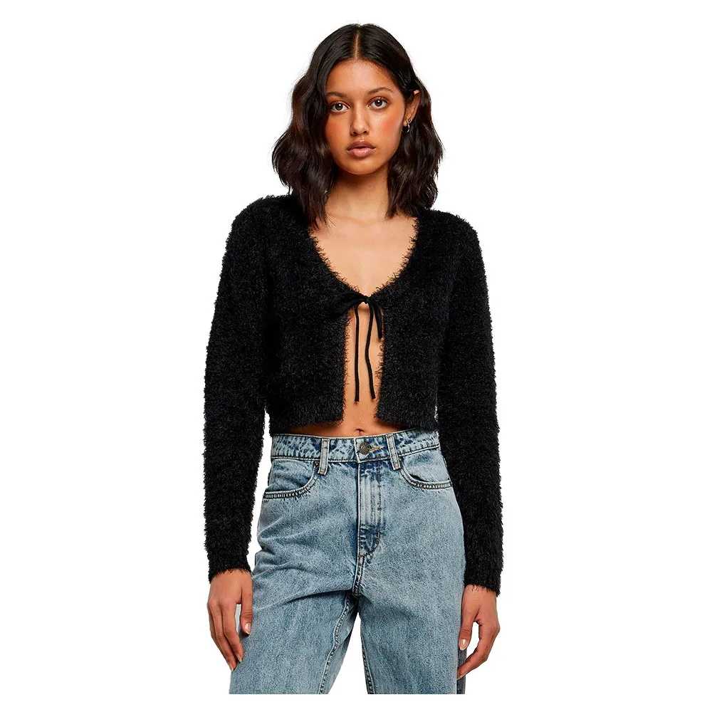 

Кардиган Urban Classics Tied Cropped Feather, черный