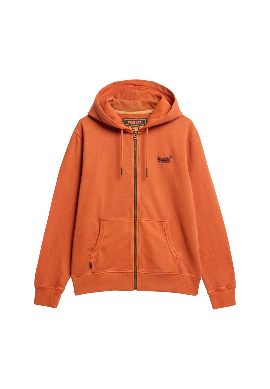 

Толстовка с капюшоном на молнии Superdry Zip-Up Hoodie Essential, цвет dark orange