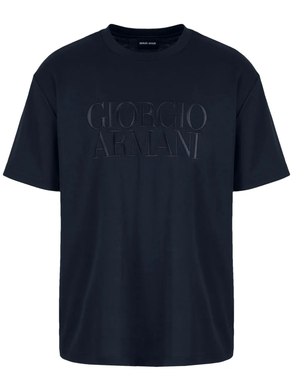 

Футболка с вышитым логотипом GIORGIO ARMANI, синий