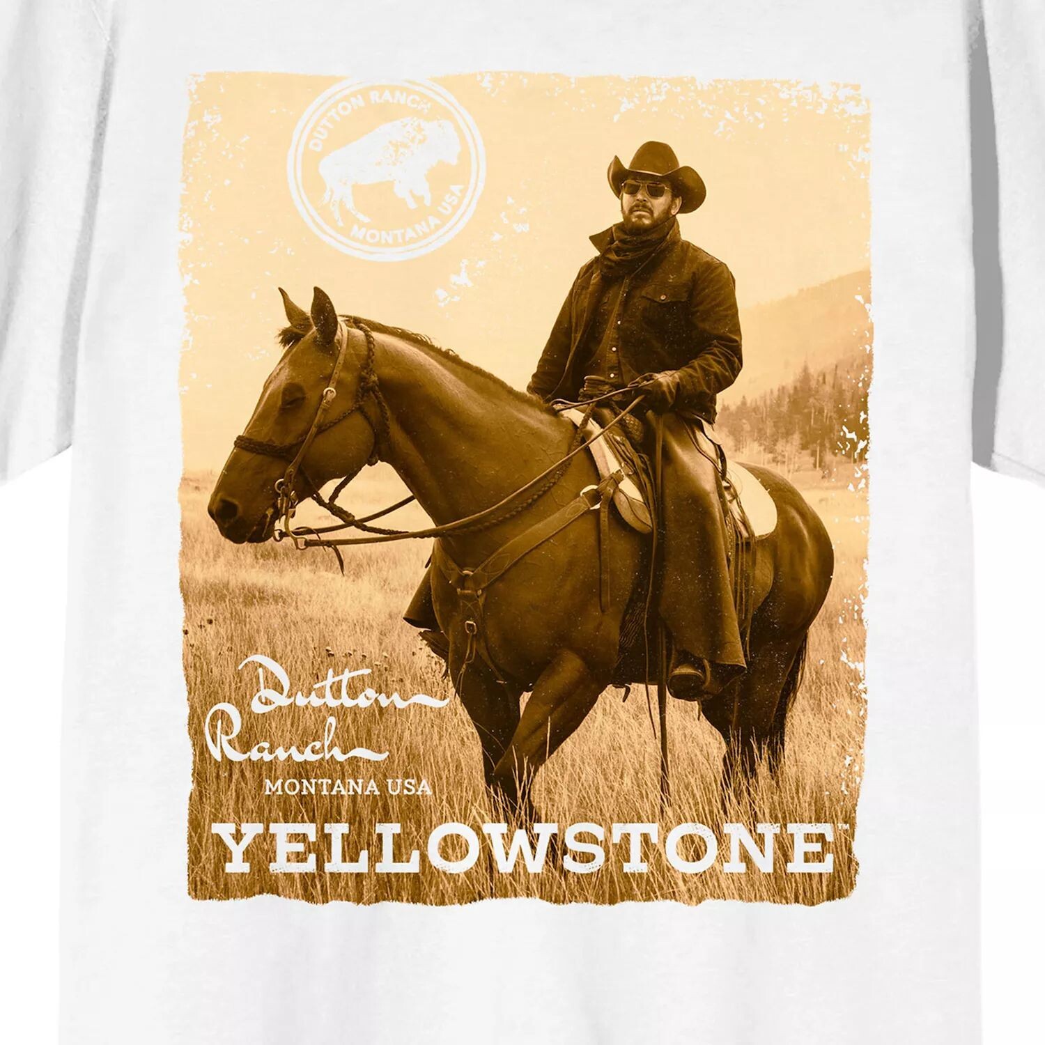 

Футболка с графическим рисунком Yellowstone Rip Wheeler Dutton Ranch для юниоров Licensed Character