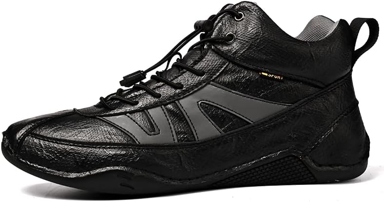 

Мужские повседневные осенне-зимние туфли из натуральной кожи, ручная работа, высокие туфли с мягкой подошвой, дышащие, для вождения на улице Lhyxu, синий