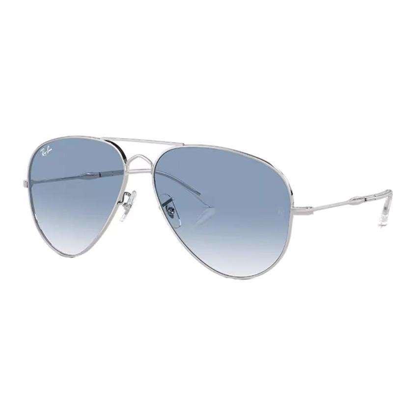 

RayBan Авиаторские солнцезащитные очки металлические унисекс серебристые, Silver