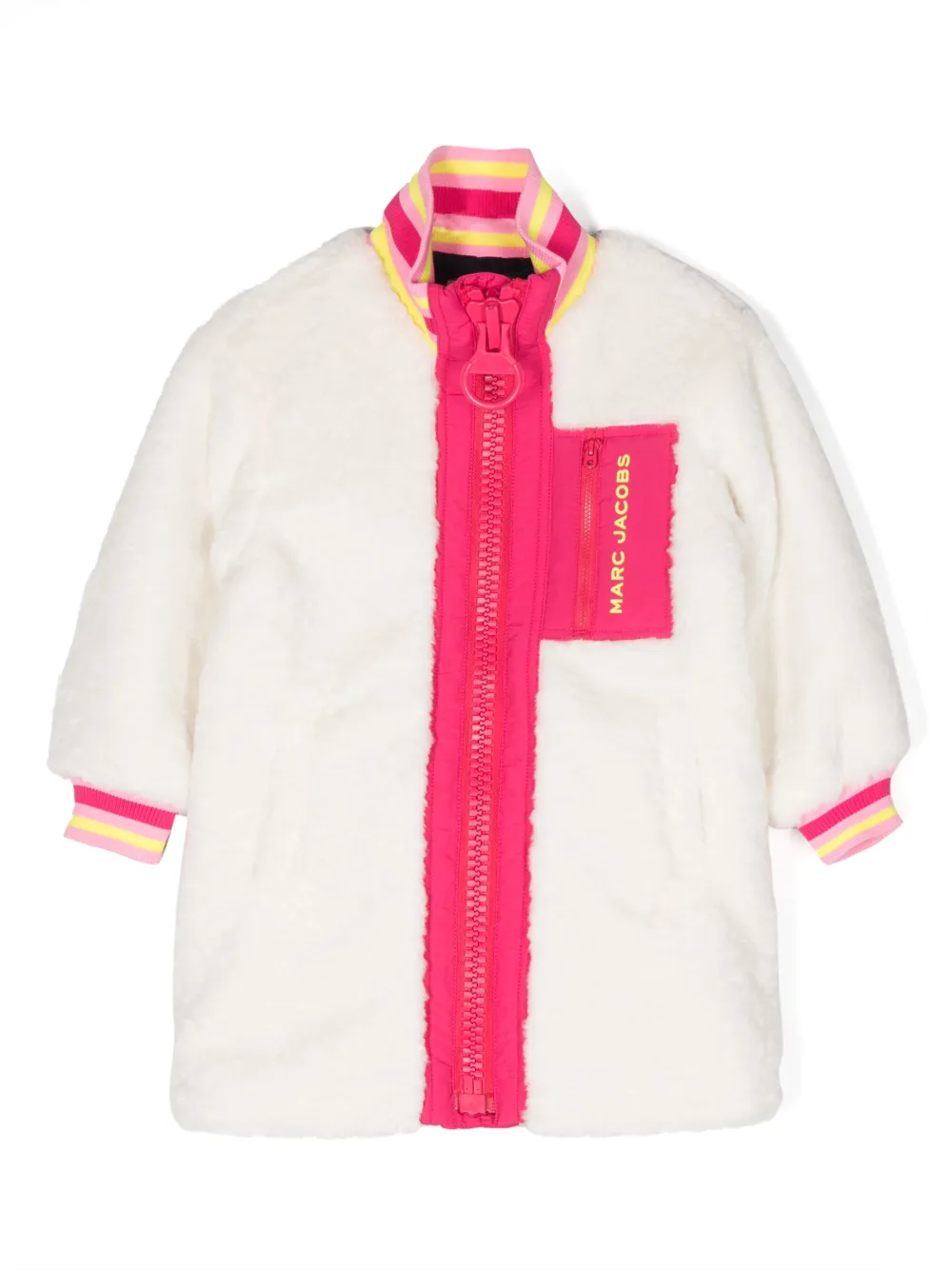 

Шуба из искусственного меха с логотипом Marc Jacobs Kids, белый