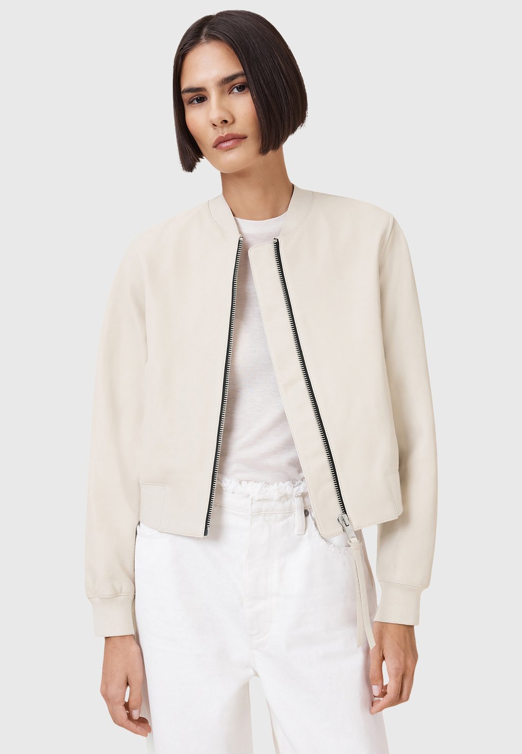 

Кожаная куртка ORTEN AllSaints, бежевый