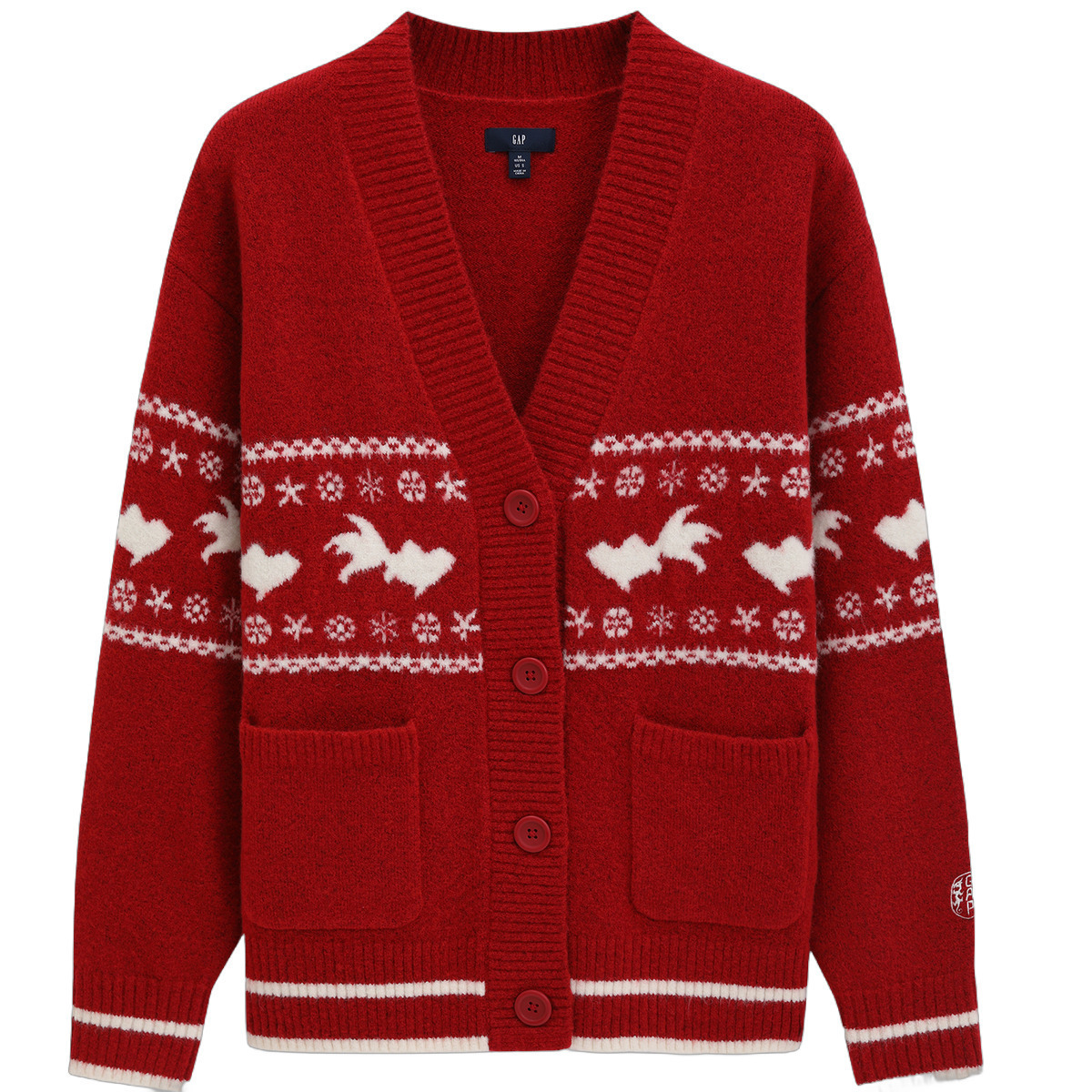 

Gugong Lianmingkuan вязаный свитер женский GAP, красный