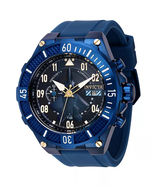 

Мужские кварцевые многофункциональные часы-авиаторы 39893 с синим циферблатом Invicta, blue