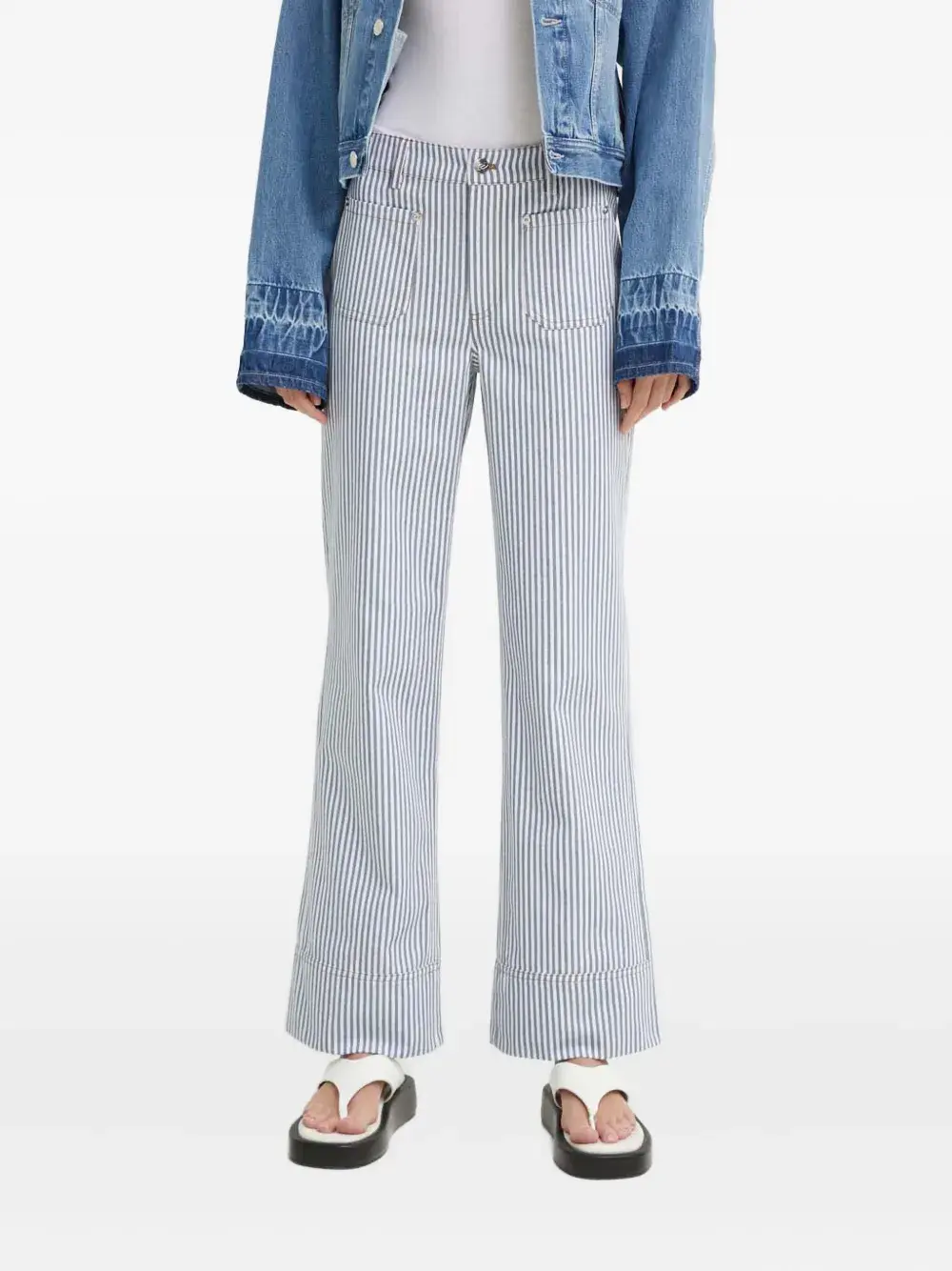 

Брюки с полосатыми манжетами Résumé, синий